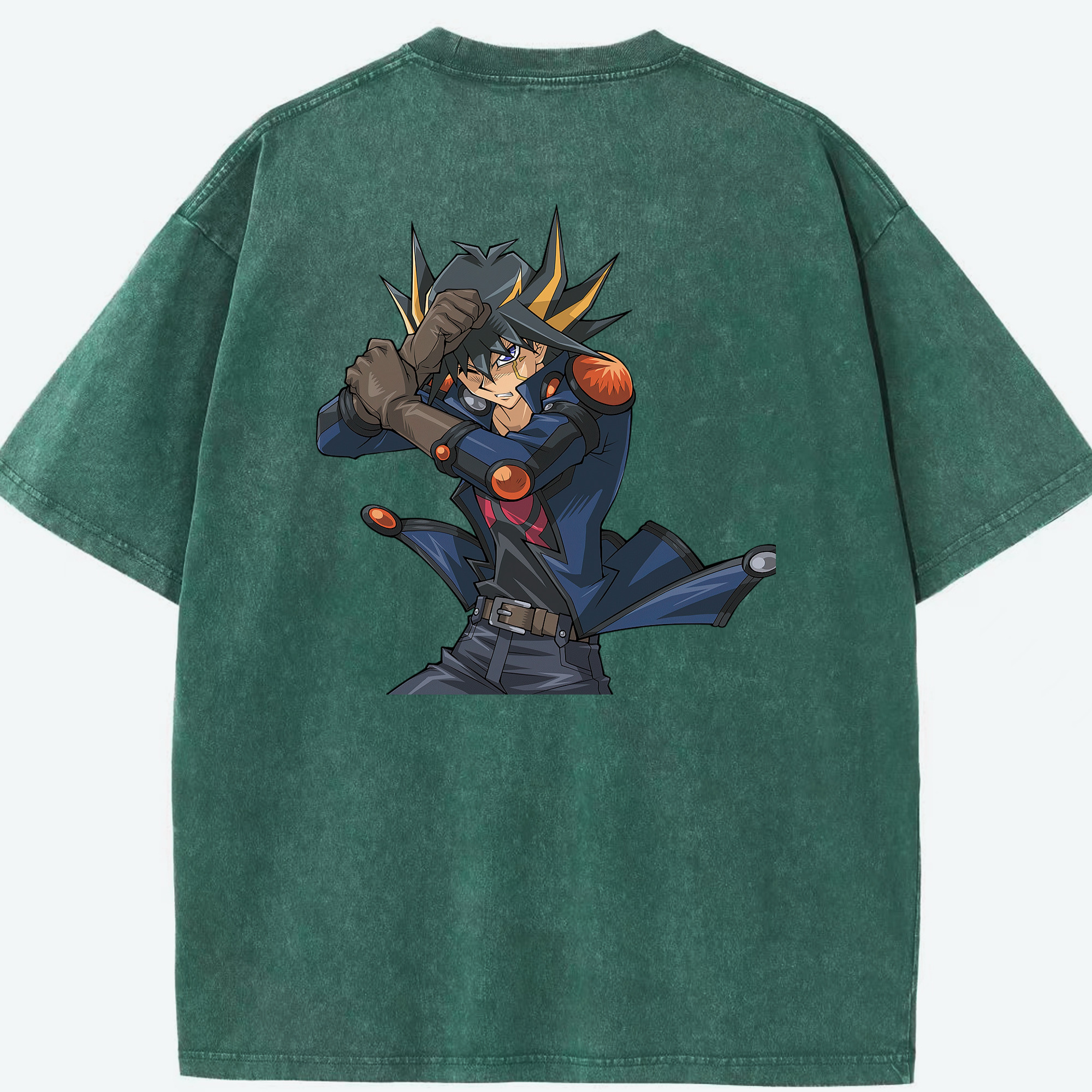 （画像用） 遊☆戯☆王 Yu-Gi-Oh! 綿100% ヴィンテージ風 半袖Tシャツ（背面プリント）